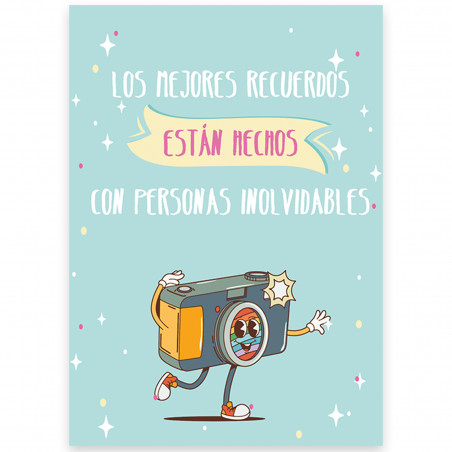 Adhesivo con frase simpática 7x5 cm