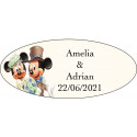Colores con estuche con adhesivo personalizado en mochila jirafa para niños detalles bodas