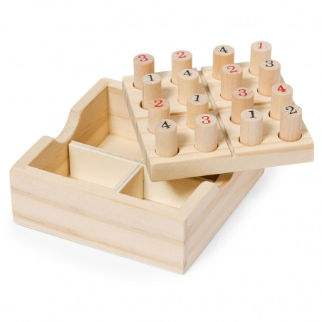 Sudoku de madera en caja con tapa