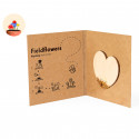Corazón de semillas de flores silvestres con adhesivo personalizado para bodas y eventos