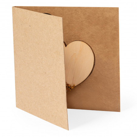 Corazón de semillas de flores silvestres con adhesivo personalizado para bodas y eventos
