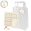 Sudoku en madera con bolsa kraft y adhesivo personalizado