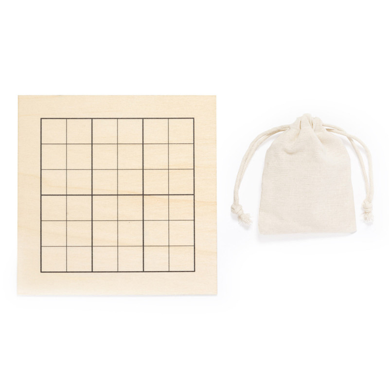 Well Home – Juego De Sudoku En Madera Con 81 Peones De Colores – Tablero Grabado De 20x20 Cm – Bolsa De Algodón Incluida – 100% Madera FSC