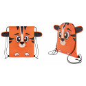 Bolsa tigre con balón de playa y piruleta con adhesivo personalizado para detalles graduación