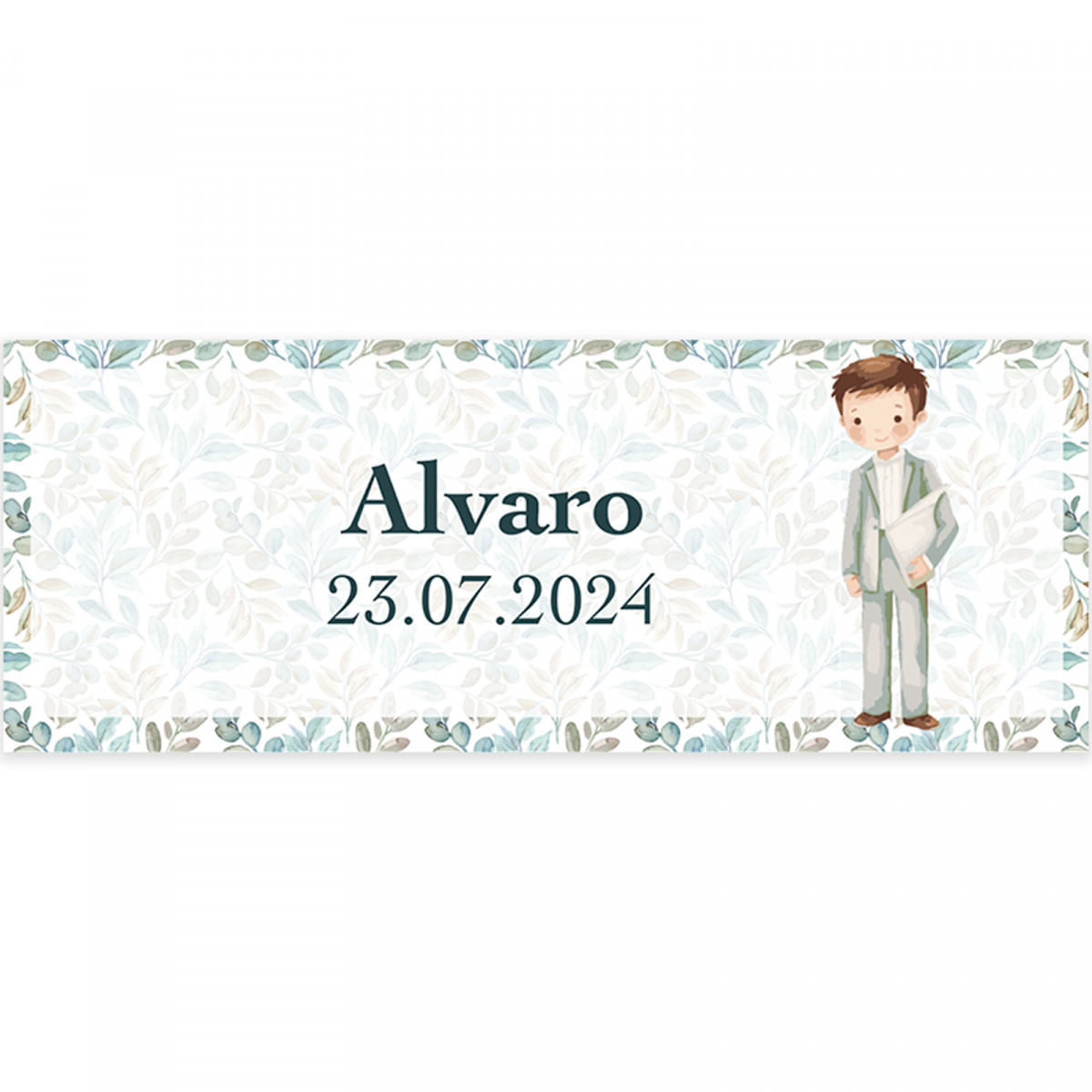 Adhesivo personalizado comunión niño especial botellas