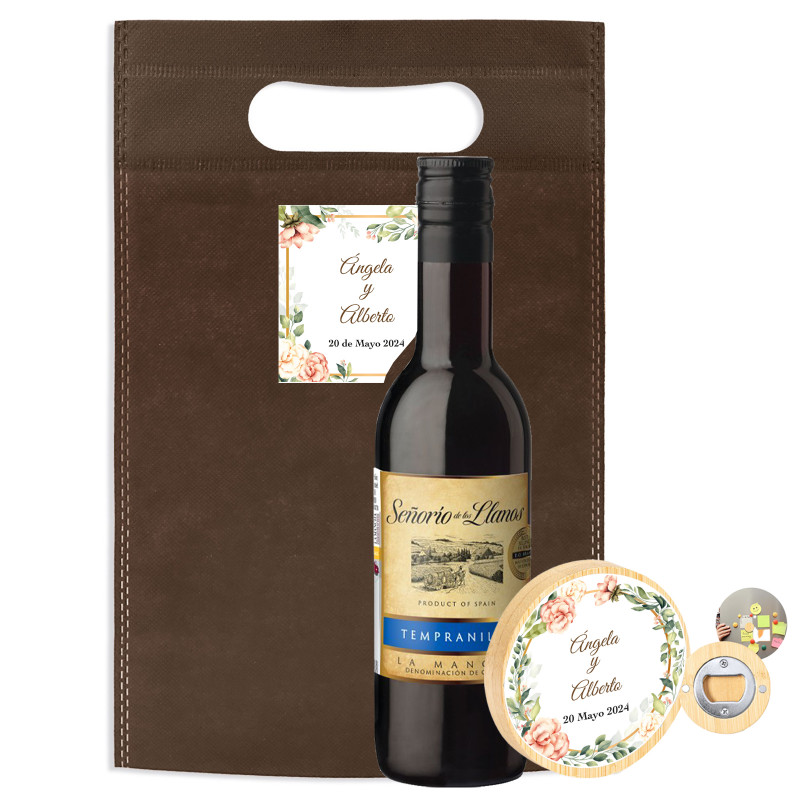 Detalles Invitados Hombres Personalizados Vino con Abridor