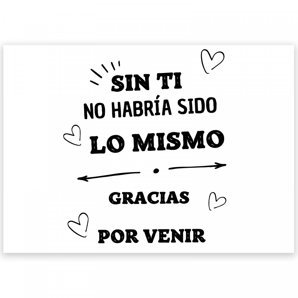 Adhesivo 5 x 7 cm con frase de agradecimiento