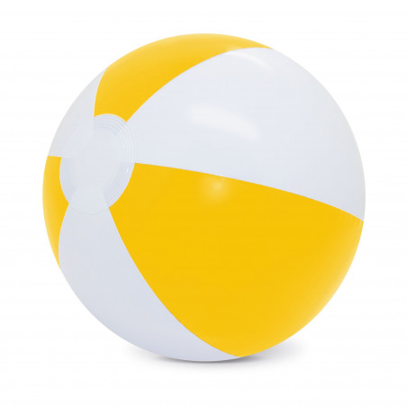 Gafas de sol blancas infantiles y pelota de playa con mochila de pato