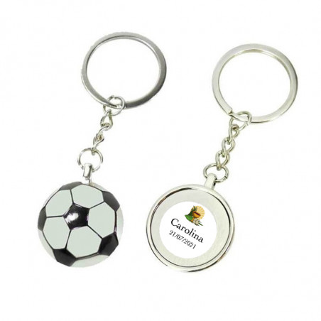 Llaveros pelota de fútbol detalles personalizados comunión