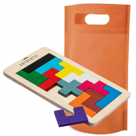 Puzzle tetris para niños en madera con bolsa de regalo