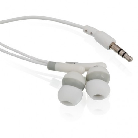 Auriculares rojos en estuche personalizado con adhesivo para graduación de chica