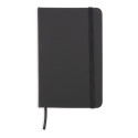 Libreta negra con hojas blancas con adhesivo de gratitud