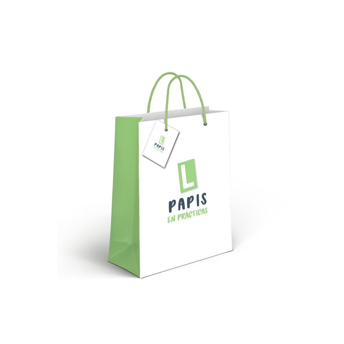 Bolsa de papel "papis en prácticas"