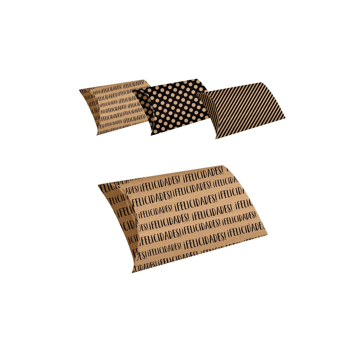 Cajas de cartón kraft en pack de 4 unidades