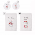 Set de 10 sobres tamaño 13x16 de gatitos con mensajes de amor