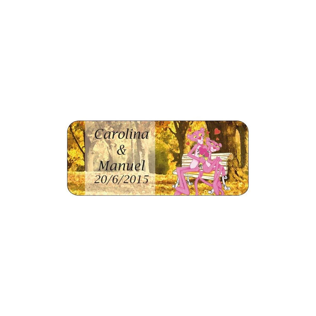 Etiquetas personalizadas pantera rosa