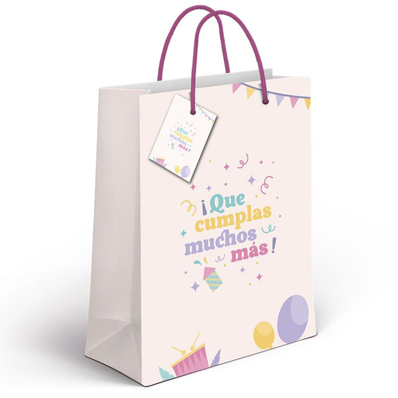 Bolsa papel de cumpleaños con mensaje