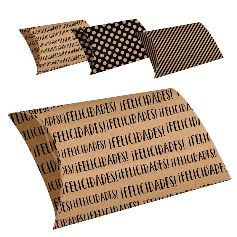 Set de 4 cajas kraft elegantes