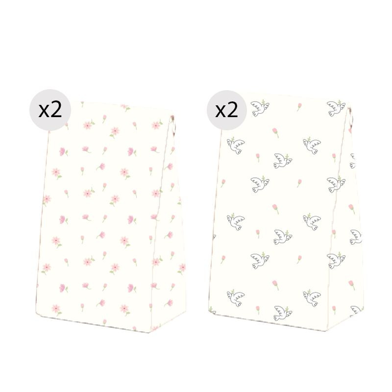 Set de 4 bolsas para comunión niña tamaño M