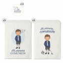 Set de 10 sobres de papel 16x24 con pegatinas de comunión de niño