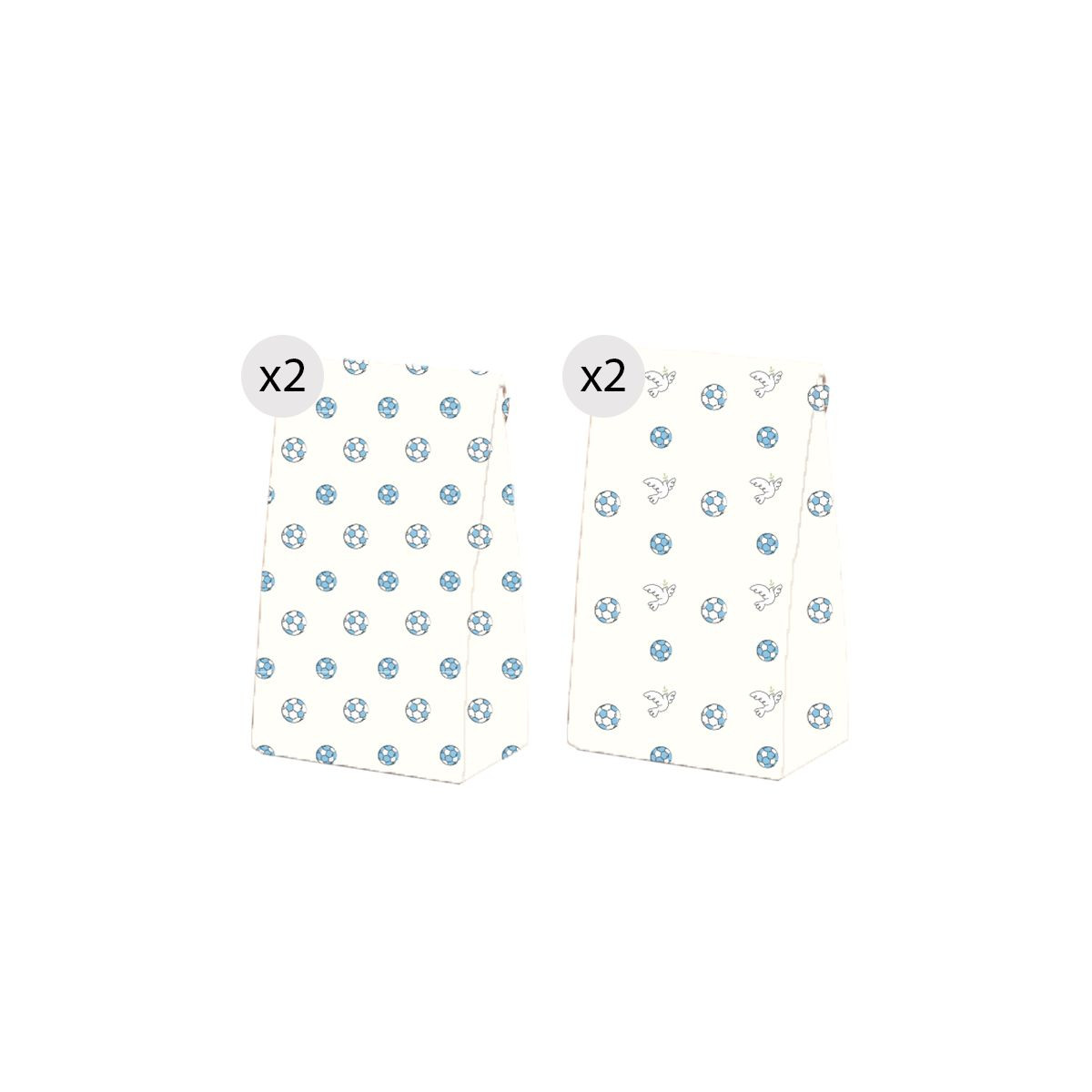 Set de 4 bolsas para comunión niño tamaño M