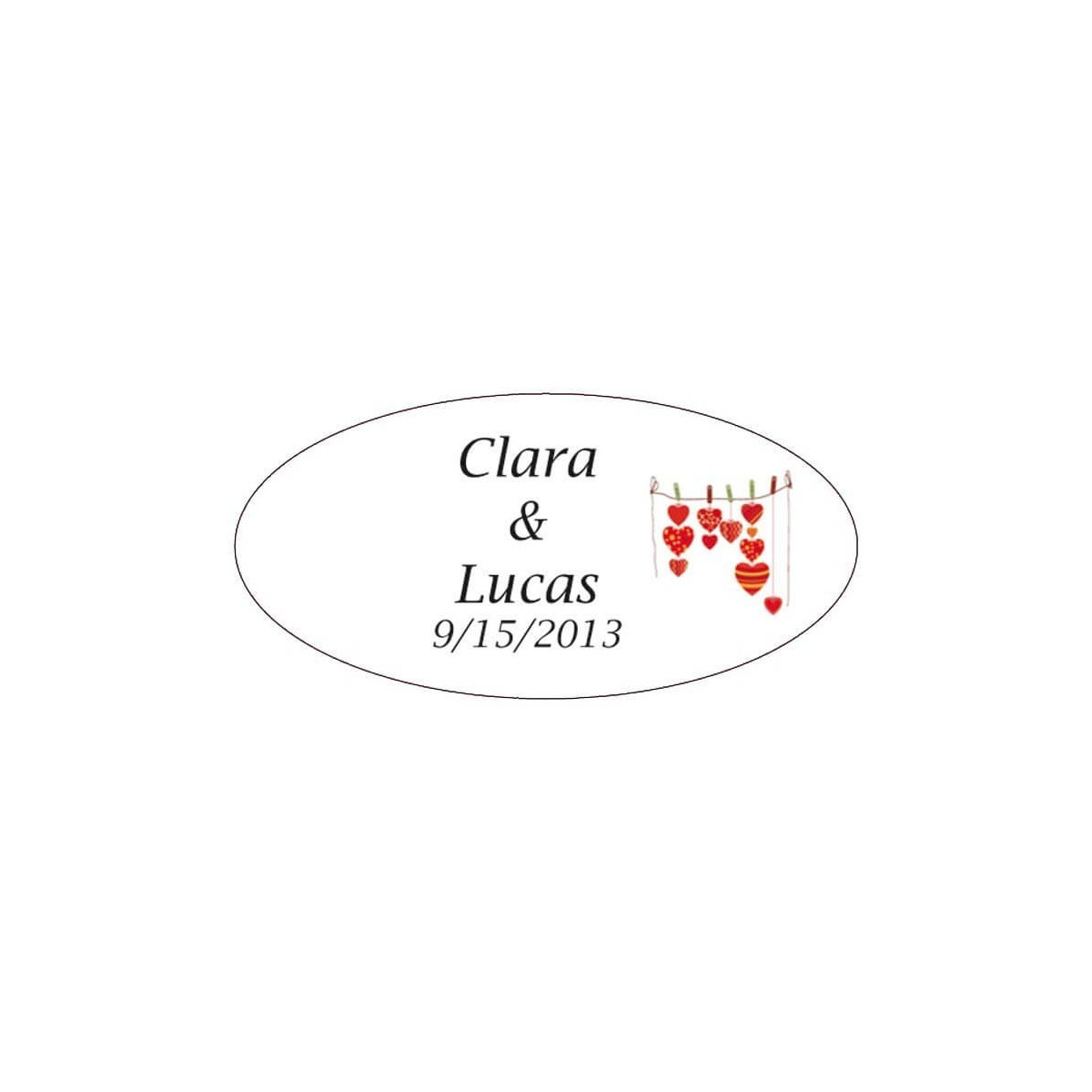 Pegatinas personalizadas amor tendido