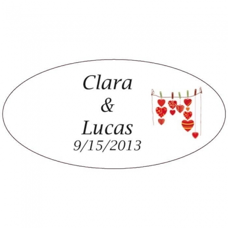 Pegatinas Personalizadas Amor Tendido