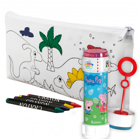 Ideas Originales Peppa Pig Pompero con Estuche para Colorear