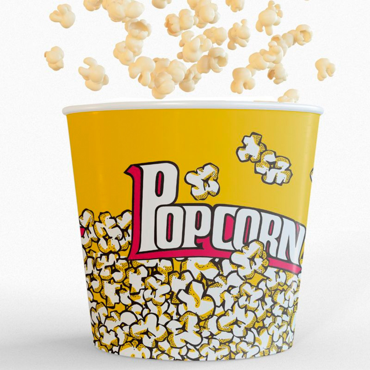 Cubo palomitas 5L para decoración mesas