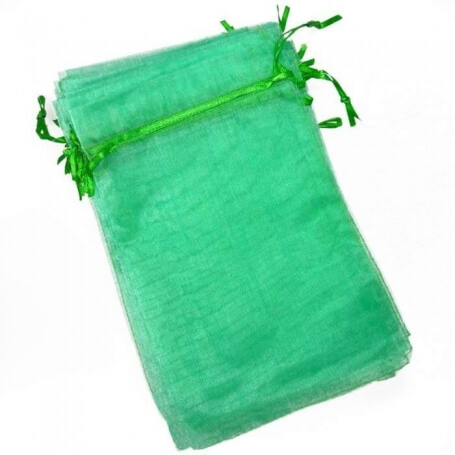 Bolsas de organza baratas verde palo 13x17