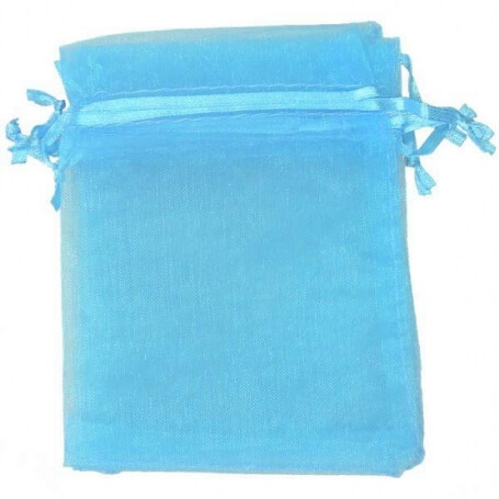 Bolsitas De Organza Turquesa 10 X 13