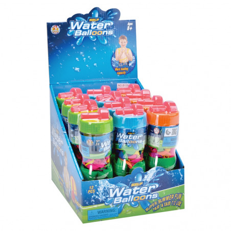Set de globos de agua de colores con bolsa para detalles niños