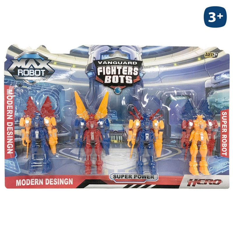 Set De Robots De Lucha De Juguete Con 4 Munecos Para Ninos
