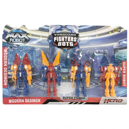 Set De Robots De Lucha De Juguete Con 4 Munecos Para Ninos