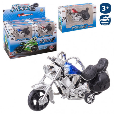 Moto chopper niño pequeña de fricción