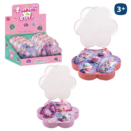 Cuentas de colores para hacer pulseras de niñas en caja individual