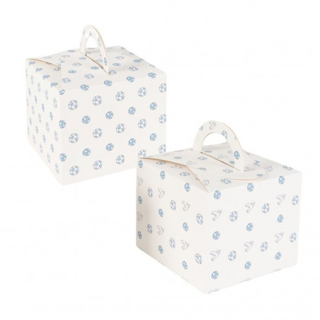 Set de 4 cajas cuadradas con asa comunión de niño