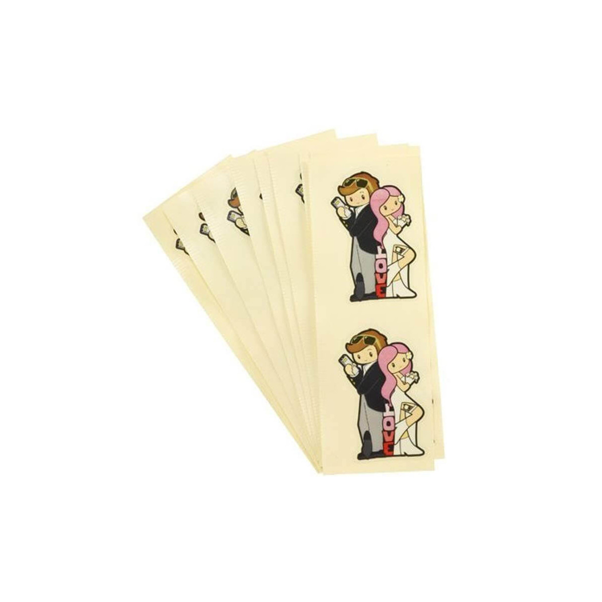 Pegatinas novios mr & mrs love