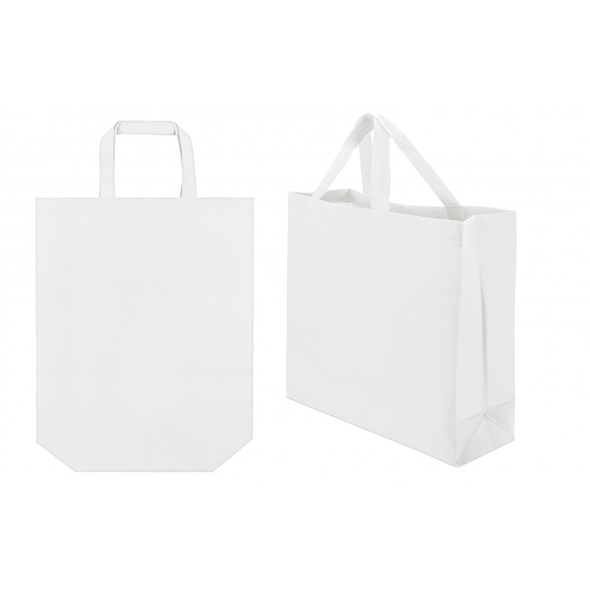 Bolsa non woven blanca con doble asa 35x39