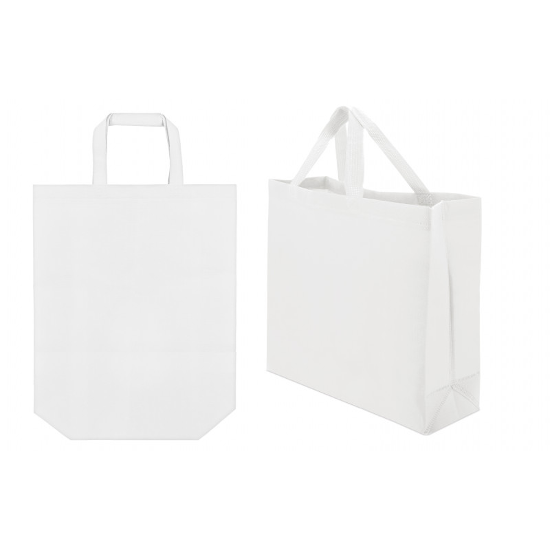 Bolsa non woven blanca con doble asa 35x39