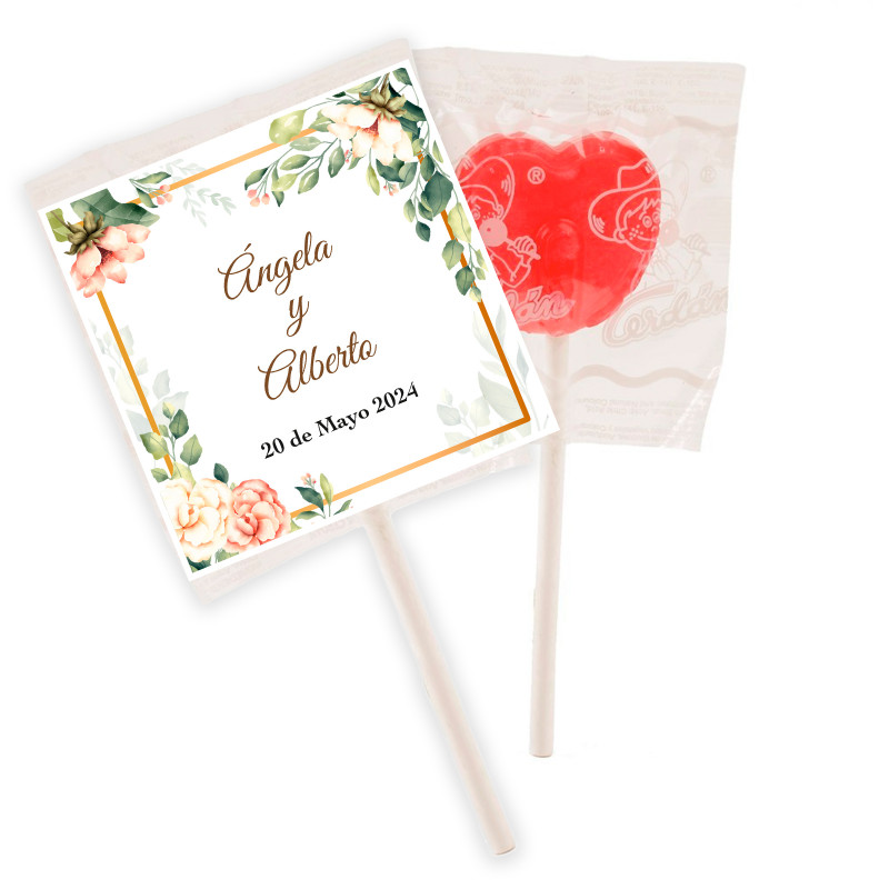 Ideas para Bodas Piruleta Personalizada
