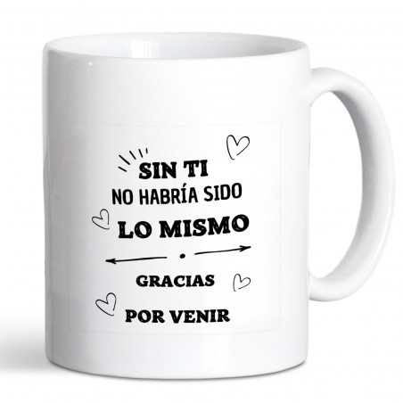 Detalles para Invitados Taza con frase de agradecimiento