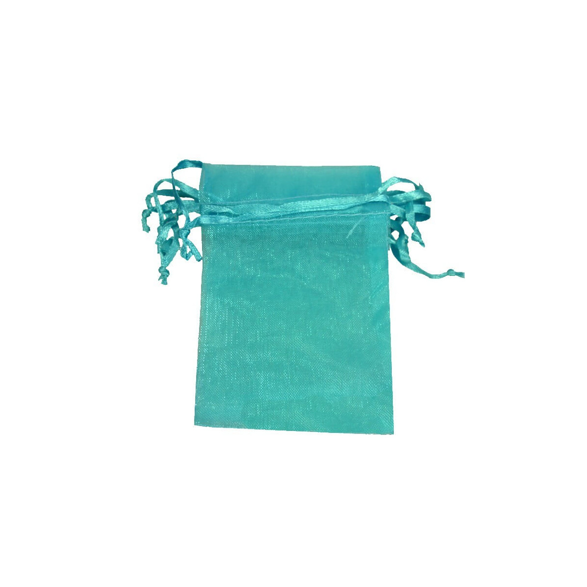 Saquito de organza turquesa 7 x 10