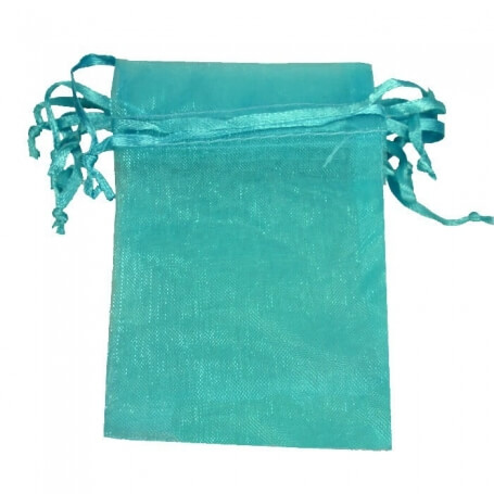 Bolsa De Organza Turquesa 13 X 17