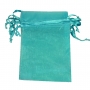 Bolsa De Organza Turquesa 15 X 20