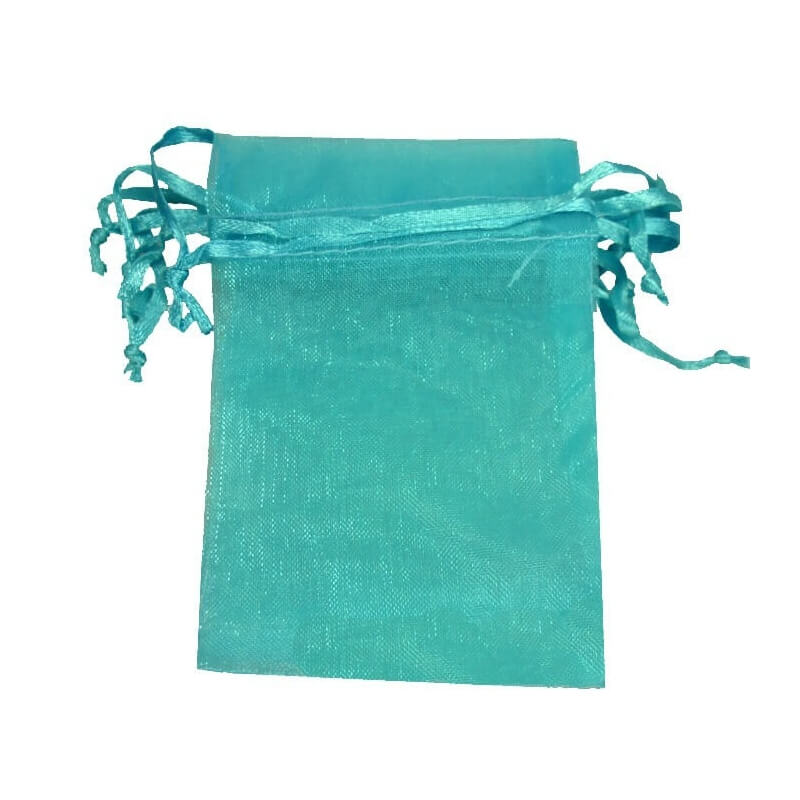 Bolsa de organza turquesa 15 x 20