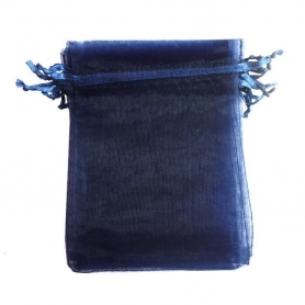 Bolsa de organza azul marino 15 x 20