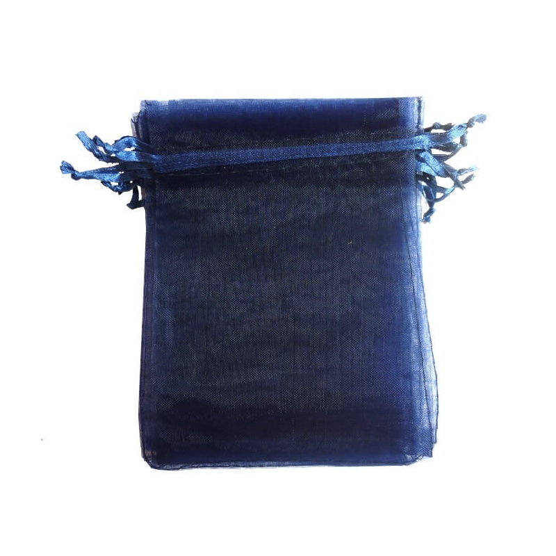 Bolsa De Organza Azul Marino 15 X 20
