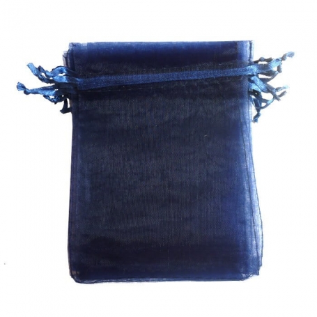 Bolsa De Organza Azul Marino 15 X 20