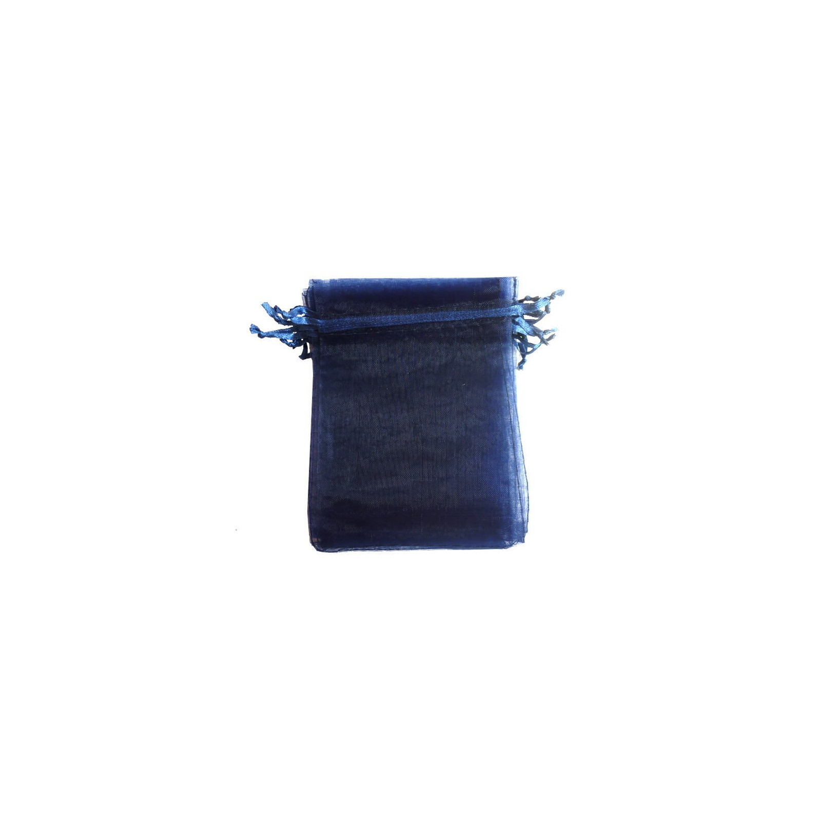 Bolsa de organza azul marino 9 x 15